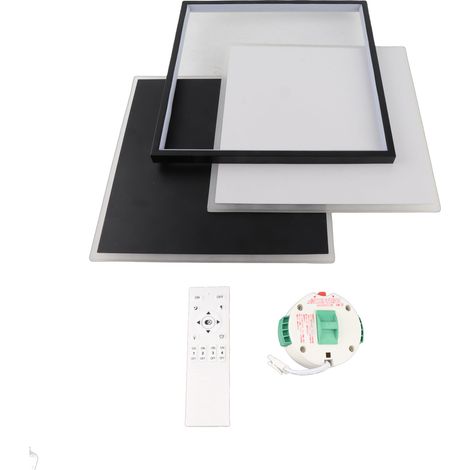 Plafonnier LED Moderne Design Minimaliste Empilable Géométrique en Fer et Acrylique avec Télécommande Variateur Lumière Blanche Chaude Neutre pour Salon Cuisine Chambre (1/5)