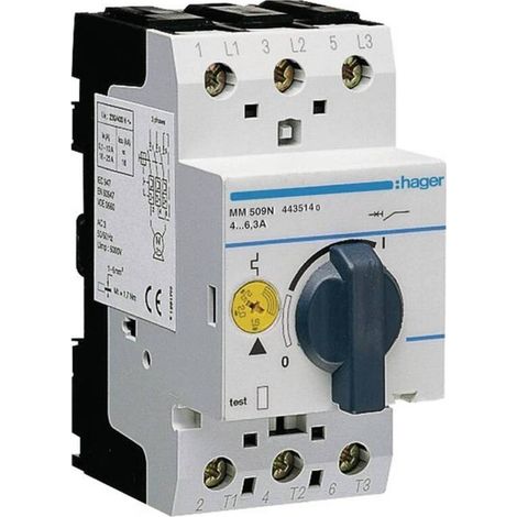 [NEUWERTIG] B-Ware Hager Motorschutzschalter MM509N 230V 400V 3-polig Überlastschutz IP20 6.3A (1/2)