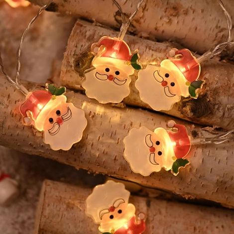 Guirlande lumineuse LED, décorations de Noël, alimentation USB, 3 mètres de long - style Père Noël, 1 pièce. (1/3)