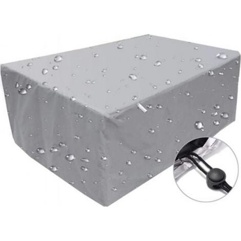 Housse de protection pour mobilier d'extérieur en bâche imperméable, coupe-vent et résistante aux UV 160 x 160 x 80 cm (1/4)