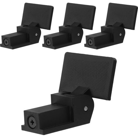 Charnière en Plastique Noire Installation Facile et Amélioration Esthétique 4 Pièces pour Platine Vinyle Adaptée aux Équipements Audio (1/5)