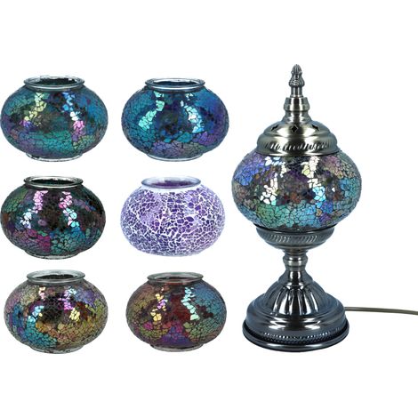 Lampada da tavolo - paralume singolo multicolore