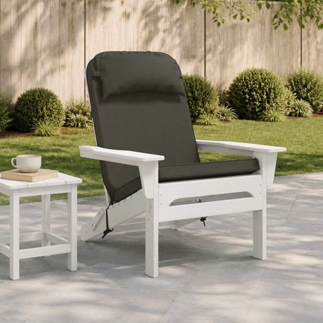vidaXL Cojín para tumbona de sol 100% Poliéster Gris antracita (1/5)