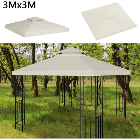 Hengda Tetto di ricambio impermeabile per pergola 3x3M tetto telone di sostituzione tetto padiglione (1/5)