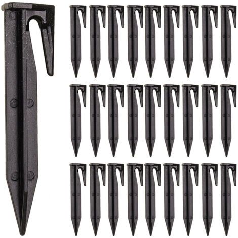 Sollbry Lot De 100 Piquets De Fixation Pour Câbles Périphériques - Accessoires Pour Robots Tondeuses - Installation Facile et Rapide (1/3)