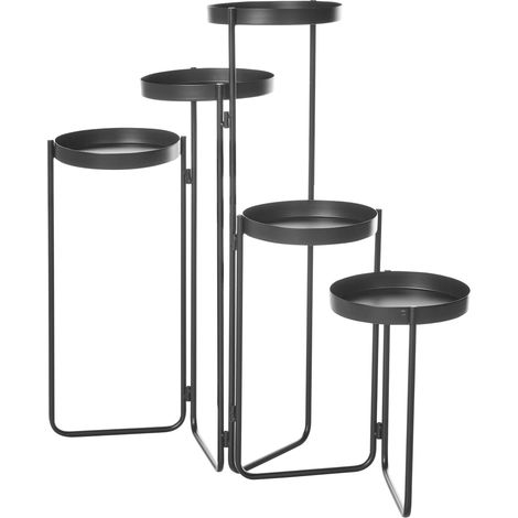 Pflanzenständer NANTEN Metall 87 cm Schwarz