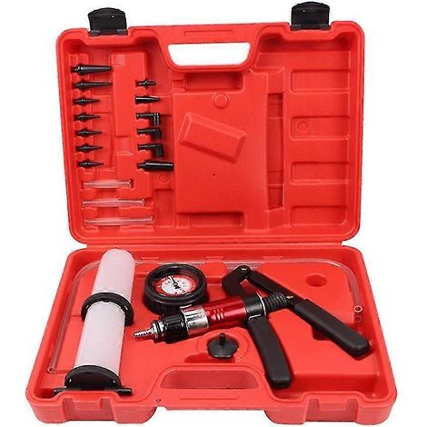 Outil de diagnostic automobile : pompe à vide portable pour voiture, adaptateur de purge de freins, réservoir de liquide, testeur d'huile (1/5)