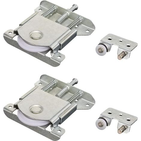 2 pares de rodillos para puertas correderas de armarios, rodillos para puertas correderas, rodillos para armarios, ruedas deslizantes para muebles, para armarios, ventanas y puertas correderas.