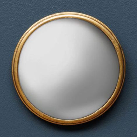 Mini Miroir Convexe en Fer Moucheté Doré 11cm (1/4)