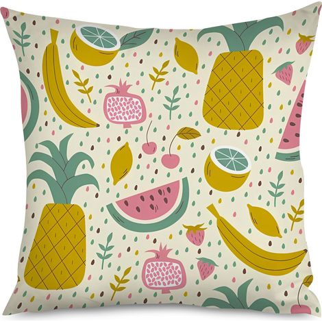 Housse de coussin goyave kawaii, exotique (1/5)