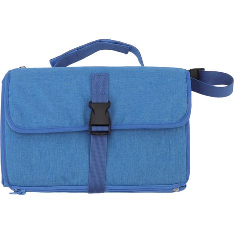Matelas à langer pour bébé avec sac à langer et poignée, pliable et amovible, bleu (1/5)