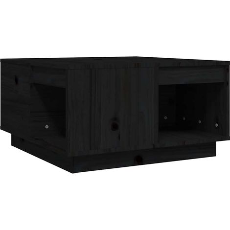 Maison Exclusive - Mesa de centro de madera maciza de pino negro (1/5)