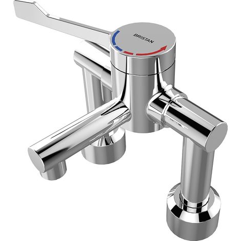 Bristan H64 Thermostatic Deck Mounted Hospital TMV3 Basin Mixer Tap H64DMT2 (1/2)
