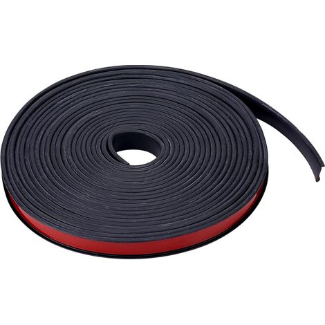 Profilé de Chant en Caoutchouc Auto Adhésif de 8mm 19 m en Forme de U Flexible en TPE pour Placage Meubles Plan de Travail Tableau Tôle Noir (1/5)