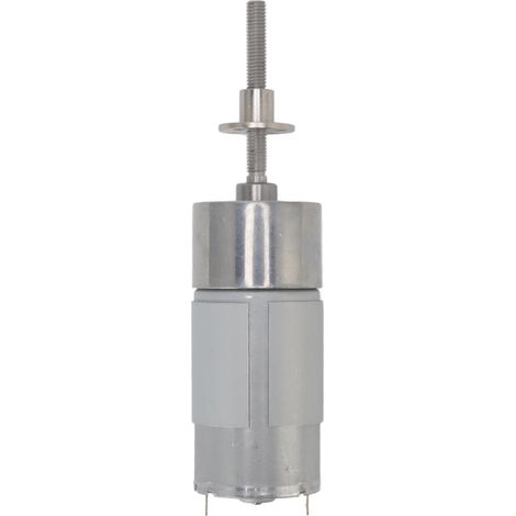Moteur à engrenages CC, boîtier en alliage d'aluminium, bobine en laiton, rotation horaire/antihoraire, avec bride, 12 V CC, M6, 600 tr/min (1/5)