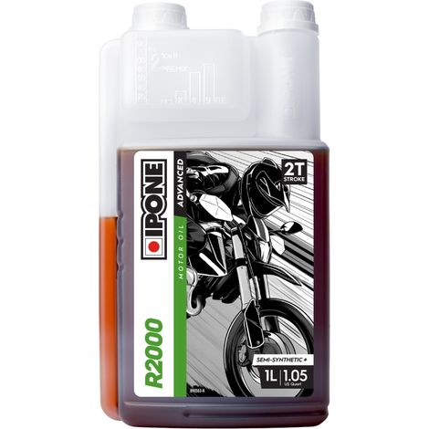 Aceite semisintético Ipone R2000 1L 2T para dispensador Moto Technology Ester