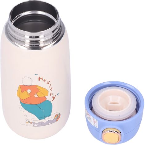 Gourde Isotherme Enfant 420ml Acier Inoxidable, Design Mignon à Motif Cartoon, Idéale pour Voyages et Cadeaux