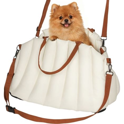 Seat auto for small dogs up to 5 kg with belt of safety, base slip and cover removable (1/5)