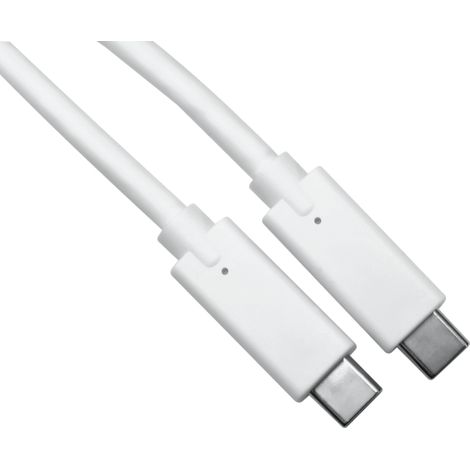 Câble USB RS PRO USB C vers USB C, 1m, Blanc ( Prix pour 1 )