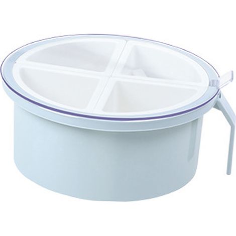 Runde Gewürzbox mit 4 Fächern, Kunststoff, blau-grau (1/5)