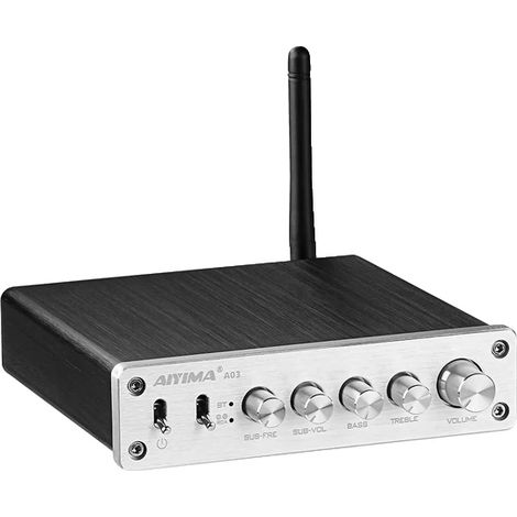 Amplificateur, Bluetooth 5.0, Contrôles de son personnalisables, pas de prise de courant (1/2)