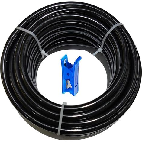 PolyuréthaneTuyau Noir Pneumatique, PU Tuyau Air, 6mm OD x 4mm ID, Polyuréthane PU Air Tuyau Kit Coupe-Tuyau (1/5)