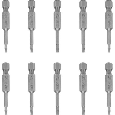 10 Stück elektrische Schraubendreherbits, Sechskant, magnetisch, gehärtet, Ersatzteile, 2 mm