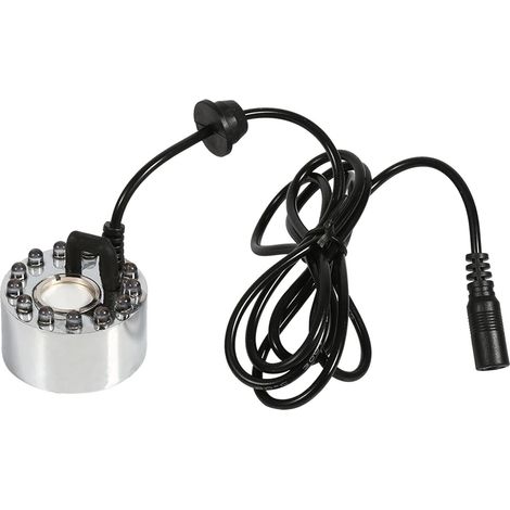 24V Ultraschall-Sprühgerät – 1 Stück – mit 12 mehrfarbigen LEDs – Farbwechsel – für Gartenteiche und Springbrunnen im Innen- und Außenbereich (1/5)