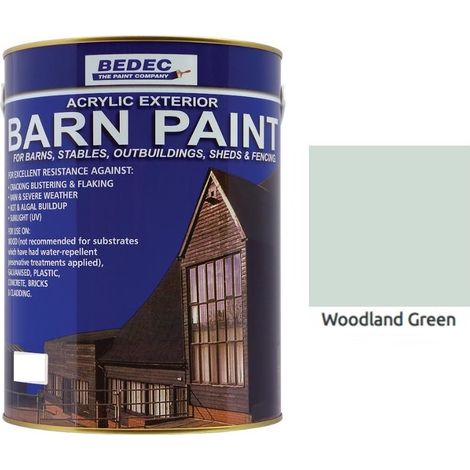 Bedec Barn Paint - Semi-Gloss - Woodland Green - 2.5L