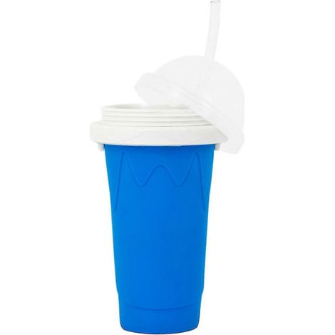 Smoothies, umweltfreundliche doppelwandige Silikon-Slush-Eismaschine für Zuhause-Blue