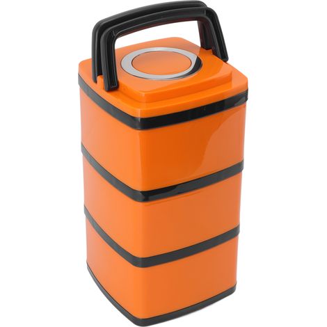 Boîte Bento Isotherme 3 Couches 2.2L en Acier Inoxydable 304, Imperméable et Emboîtable pour Déjeuner - Étudiants et Bureau (1/5)