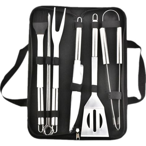 Ensemble de Barbecue - Kit d'accessoires pour Barbecue à Gaz, Charbon, Ensemble Ustensiles Professionnels en Acier de Cuisine, Avec Étui (1/4)