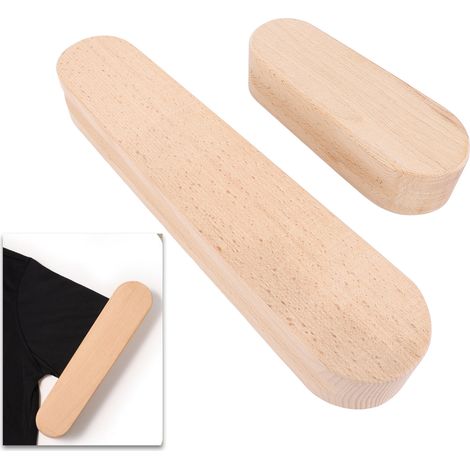 Professioneller Nähtrimmer  Set mit 2 Druckknöpfen aus Holz (18 cm/30 cm), doppelseitig gerillt  Bügelzubehör für Steppnähte und Säume  Massivholz, vielseitig einsetzbar (1/5)
