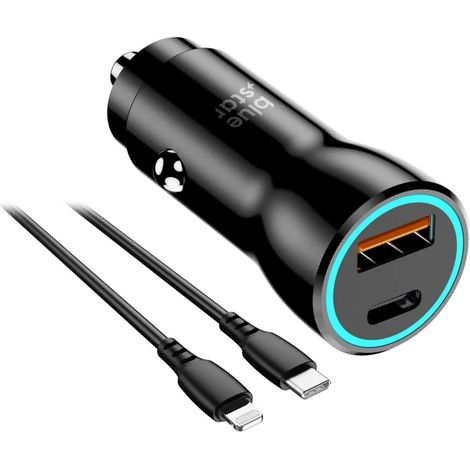 3A Autoladegerät mit USB C Anschluss und USB C Kabel kompatibel mit iPhone (1/4)