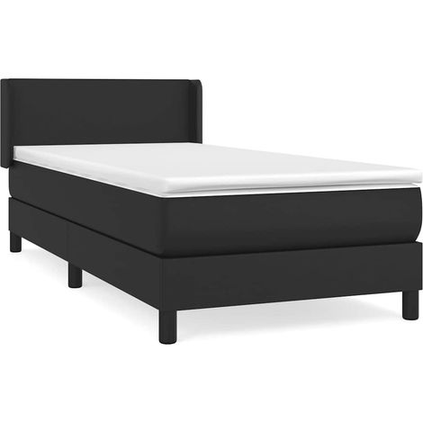 Maison Exclusive - Giroletto a Molle con Materasso Nero 90x200 cm in Similpelle (1/5)