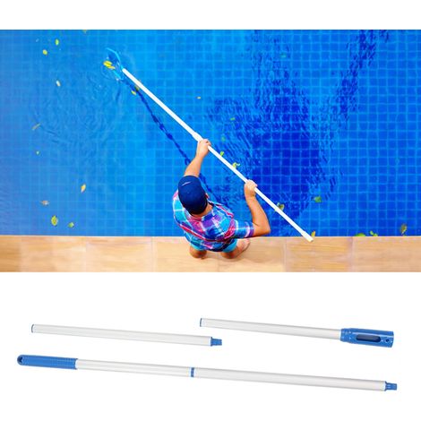 Filet de nettoyage de piscine en 4 sections, aspirateur, brosse de nettoyage, perche télescopique détachable, accessoires de nettoyage de piscine, perche de canot de sauvetage, perche de récupération, (1/5)