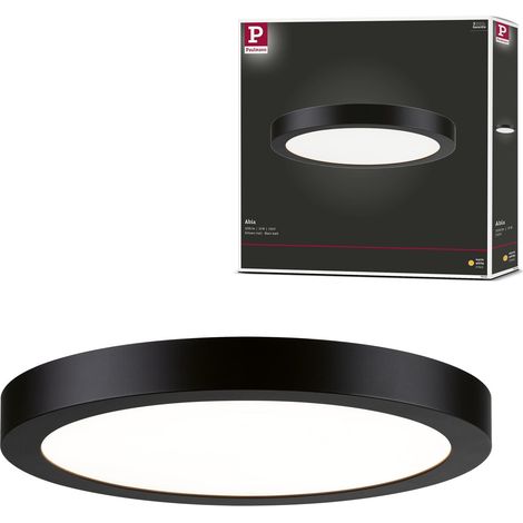 Panneau LED Abia 300 mm Blanc chaud incl. 1x22 watts éclairage de plafond Noir mat plafonnier plastique éclairage de salon 2700 K (1/5)
