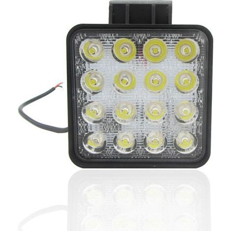 48W 6000K LED-Arbeitsleuchte mit quadratischem Lichtkegel, 1 Stück, für Traktoren, SUVs, LKWs, Allradfahrzeuge, 12V/24V (1/4)