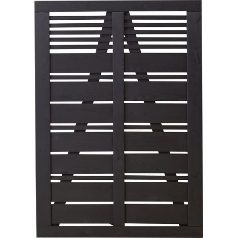 Plus Einzeltor Silence 100 x 140 cm schwarz Sichtschutz
