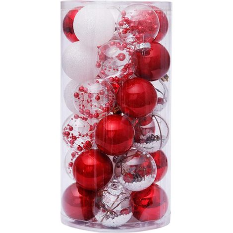 Boules De Noël - 30 Pièces 60 mm - En Plastique Incassable - Décoration Arbre De Noël Fête Mariage Anniversaire (1/5)