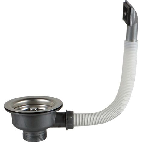 Passoire d'évier en acier inoxydable avec tuyau de trop-plein et filtre de vidange. Accessoires pour passoire d'évier.