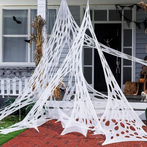 Riesige 2 Quadratmeter große Halloween-Spinnennetz-Dekoration, geeignet für Halloween-Dekorationen, DIY-Spinnennetz-Dekoration