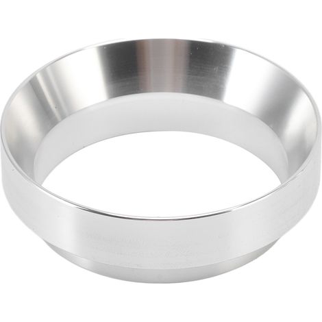 Entonnoir doseur à café 58 mm, anneau doseur magnétique en alliage d'aluminium italien pour café moulu, idéal pour les cafés, les commerces et la maison (argenté). (1/5)