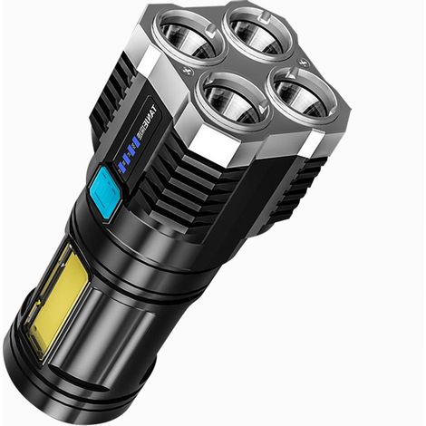 royaluxe - Lampe torche LED rechargeable haute puissance et longue portée, idéale pour la maison, le travail, la randonnée, le camping et l'alpinisme Rechargeabl (1/5)