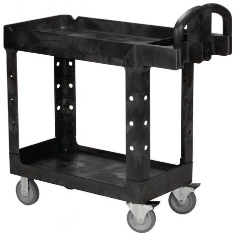 Table roulante 2 surf. de charg. L770xB420 mm noir capacité de charge 226 kg mon