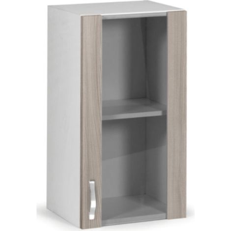 Pensile da cucina in legno nobilitato 1 anta vetrina olmo cm 40x32xH 72