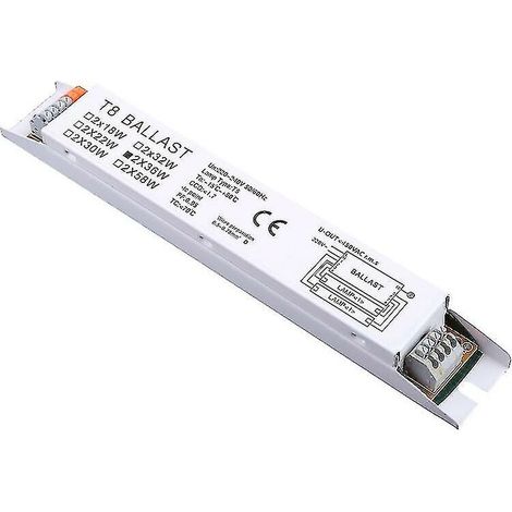 Ballast électronique T8 2x36W – Tension 220-240V – Longueur 21cm – Largeur 3cm – Fonctionnement silencieux et sans stroboscope (1/2)