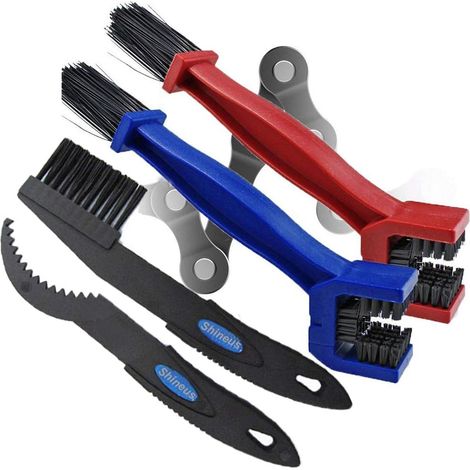 Motorcycle & Bicycle Chain Cleaning Brush Mountain Bike Cleaning Maintenance Tool 4PCS