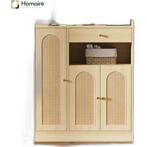 Flur- Garderobenschrank natur aus MDF 90 x 35 x 110 cm HOMAIRE (1/5)