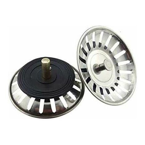 LaBlanc - 2 pezzi Filtro universale a cestello da 8 cm in acciaio inox per lavello da cucina, filtro a doppio strato per lavello, scolapiatti per cucina e bagno (1/5)